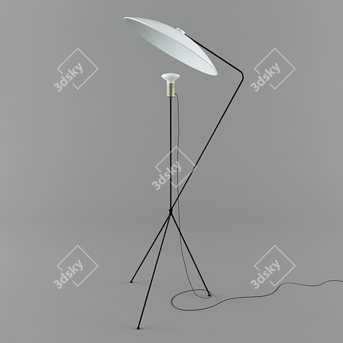 Sleek Solveig Floor Light 3D model image 1