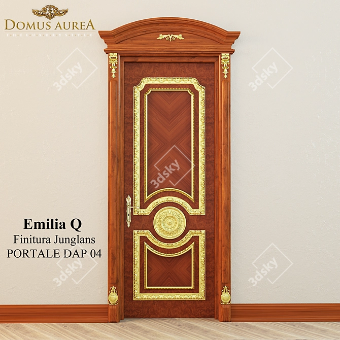 Elegant Emilia Q Junglans Door 3D model image 1