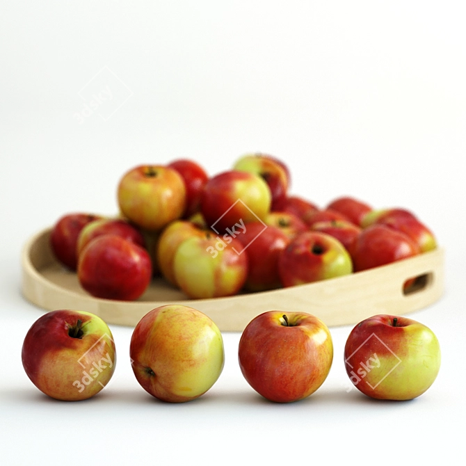 Fresh and Juicy Apples 3D model image 2