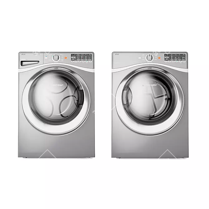 Whirlpool Brastemp Washer & Dryer 3D model image 1