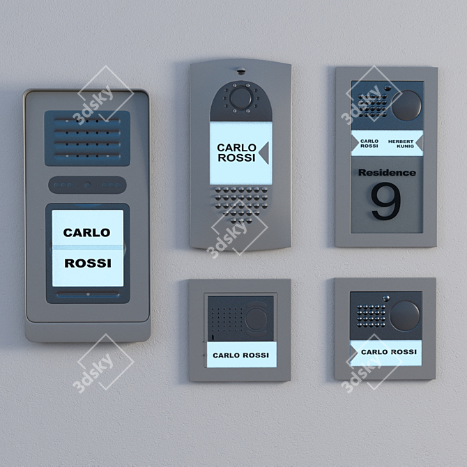 Comelit Entry Intercom Set 3D model image 2