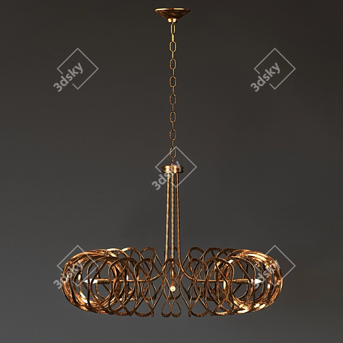 Gild Barry Goralnick Chandelier: Glamorous & Grand 3D model image 1