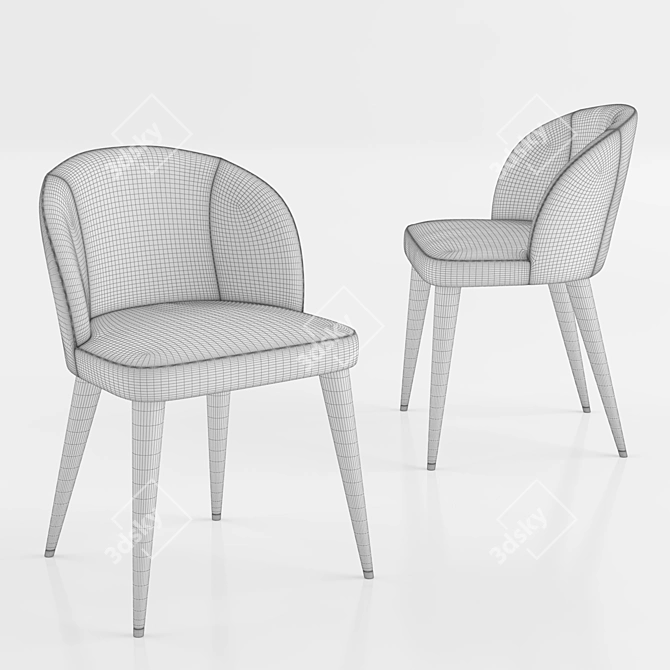 Steel Frame Fabric Seating: Martin Collection 3D model image 2