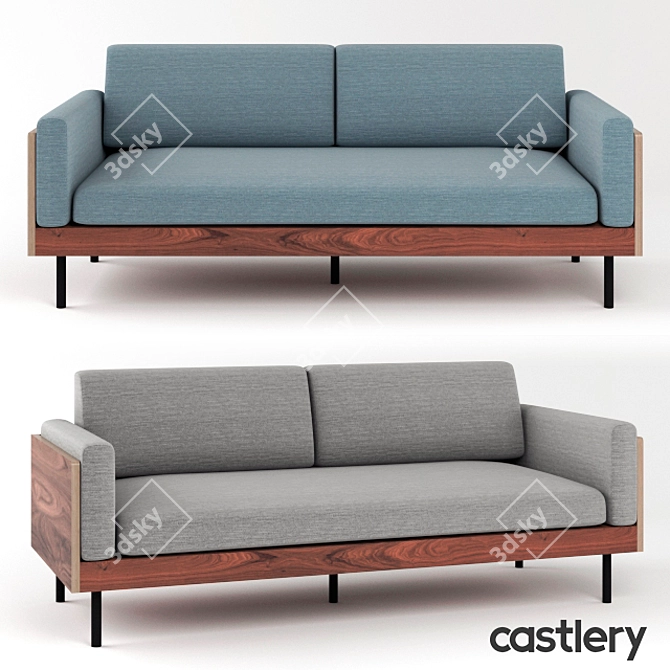 Contemporary William Sofa 3D model image 1