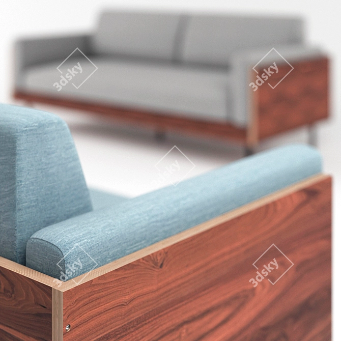 Contemporary William Sofa 3D model image 2