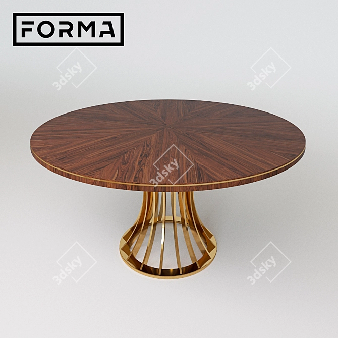 Prime Dining Table: Forma PRM-09 3D model image 1