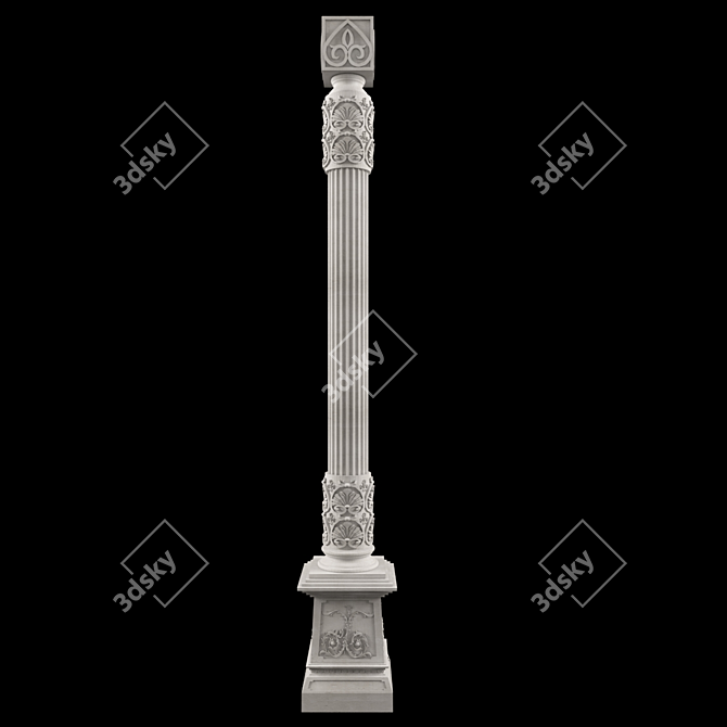 Elegant Column Stand for Home Decor 3D model image 1