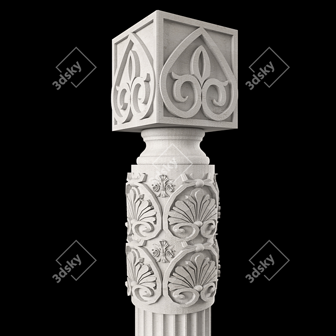 Elegant Column Stand for Home Decor 3D model image 2