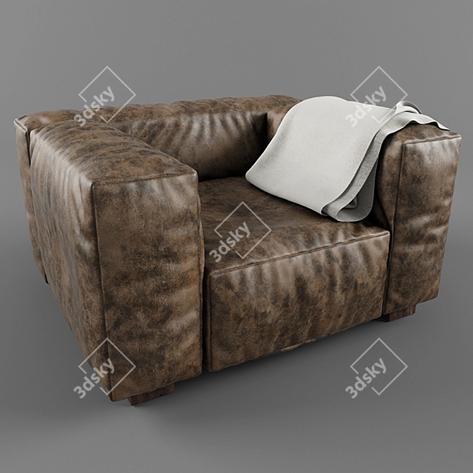 Vintage Leather Chair 3D model image 1