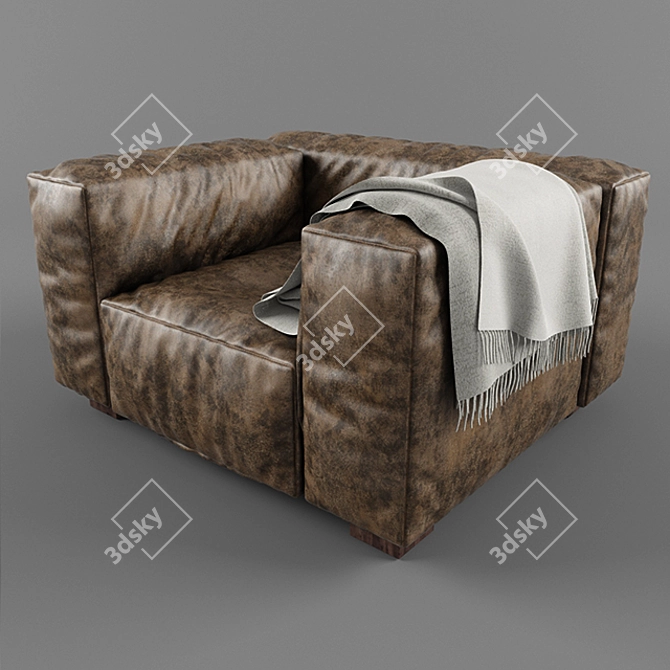 Vintage Leather Chair 3D model image 2