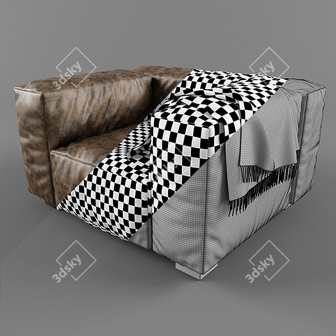 Vintage Leather Chair 3D model image 3