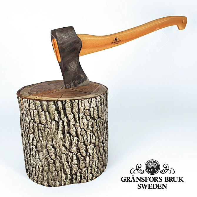 Pro Forest Axe: Superior Tree Felling 3D model image 1