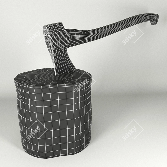 Pro Forest Axe: Superior Tree Felling 3D model image 2