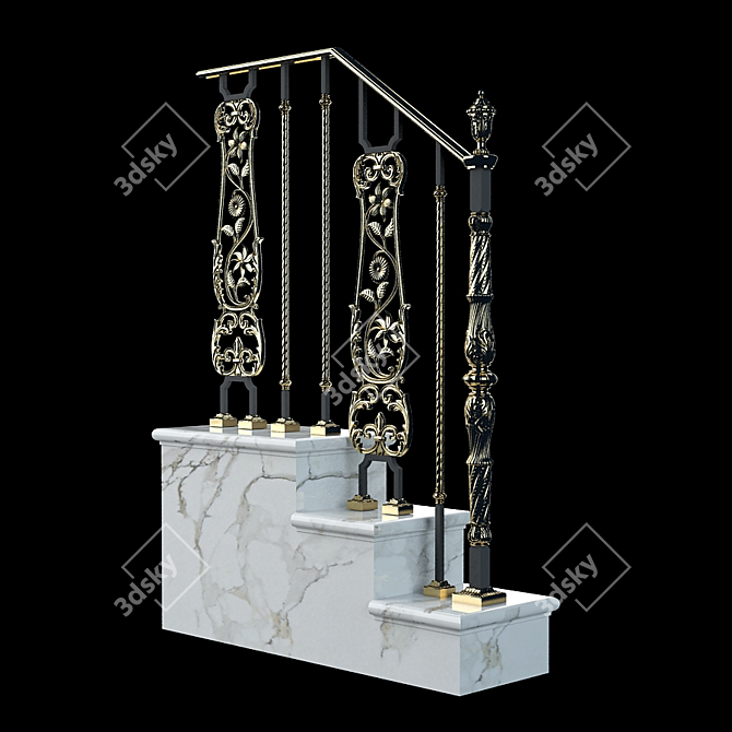 Grande Forge Versailles Staircase 3D model image 2