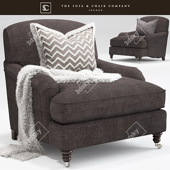 Elegant Howard Armchair 3D model image 1