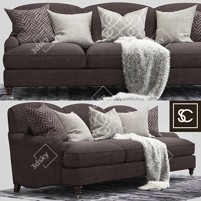 Classic Luxury Howard Sofa 3D model image 1