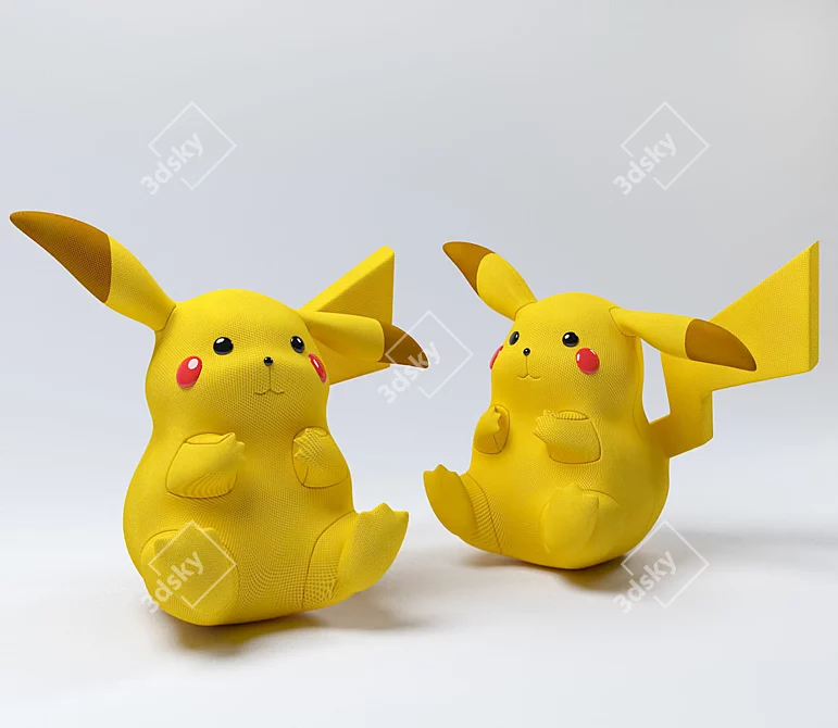 Electric Pikachu Pokemon Merchandise 3D model image 2