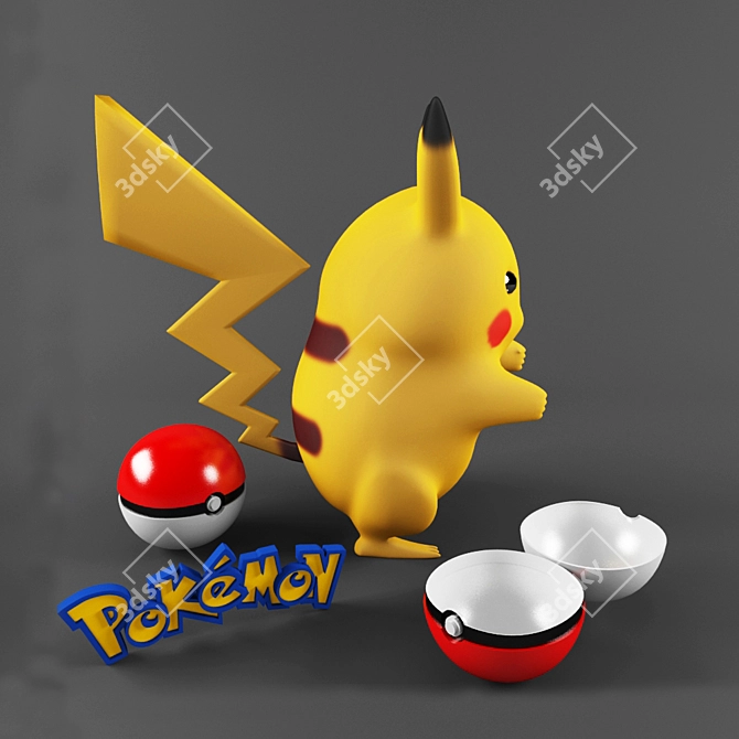 Pikachu: Icon of Japanese Culture 3D model image 2