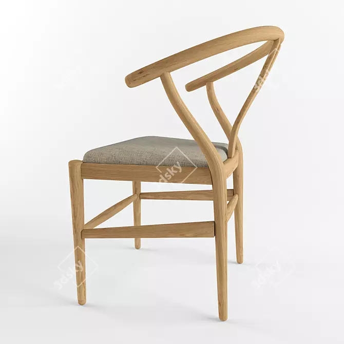 Eco-Chic Chair: Sustainable Style 3D model image 3