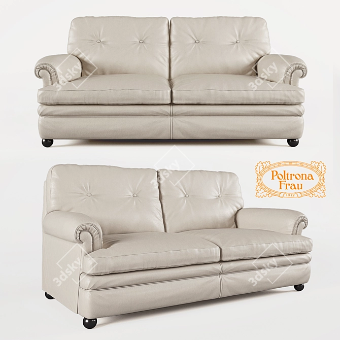 Dream A: Elegant Italian Leather Armchair 3D model image 1
