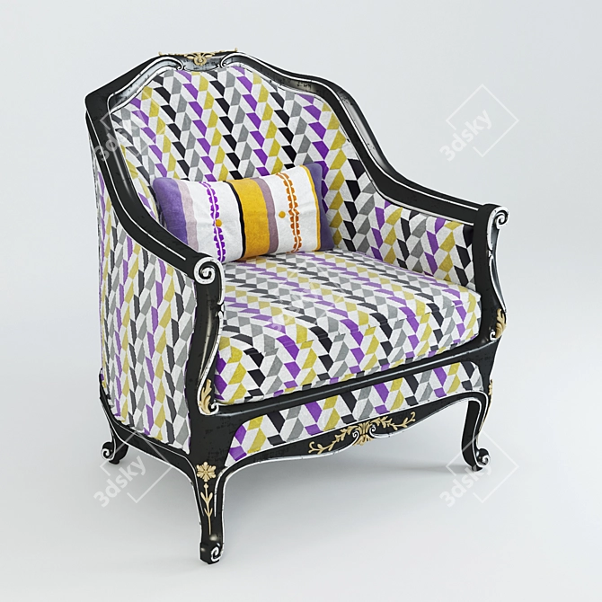 Silvano Grifoni ART. 3668: Elegant Poligonal Chair 3D model image 2