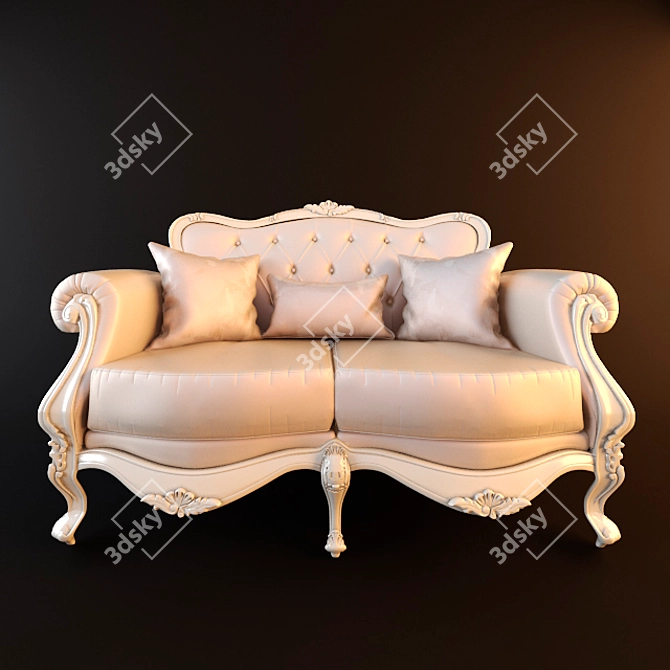 Luxury Comfort: CAVIO Sofa 3D model image 1