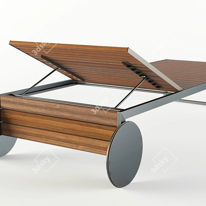 Relax & Unwind with Our Garden Lounger 3D model image 2