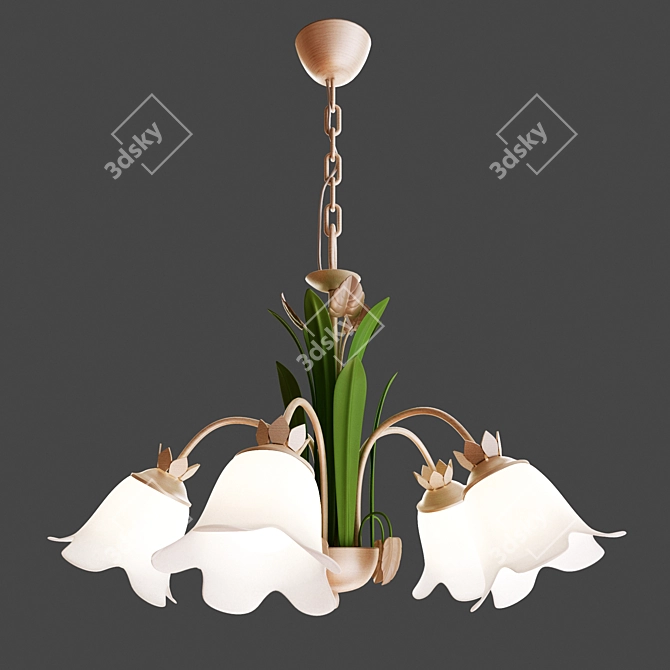 Belgian Elegance - Fermini 5-Light Chandelier 3D model image 1