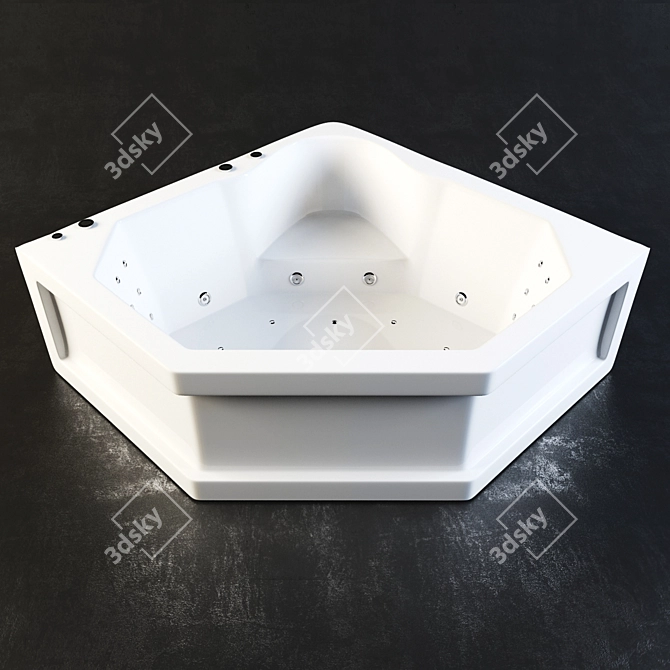 Modern Acrylic Bathtub: Aquatek Lira 3D model image 1