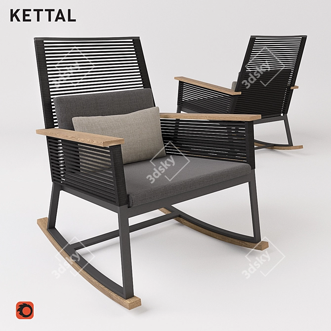 Kettal Landscape Rocker 3D model image 1