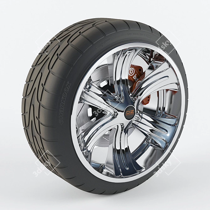 Luxury 22" Low Profile Wheel 3D model image 1