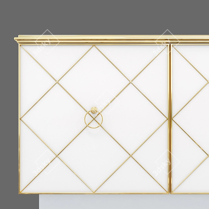 Hudson Credenza: Elegant Storage Solution 3D model image 3