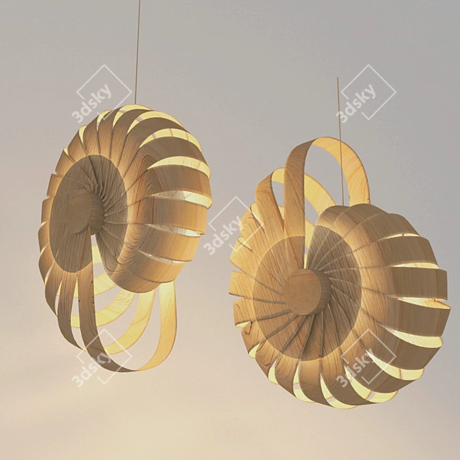 Title: Wooden Shell Nightlight 3D model image 2