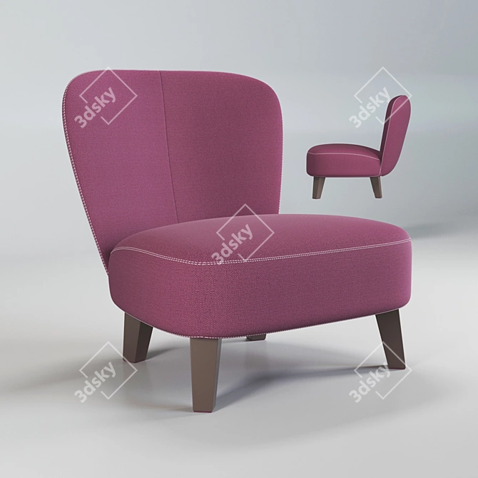 Elegant Casablanca Armchair by NextForm 3D model image 1