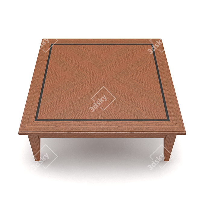 Oak Tea Table 3D model image 2