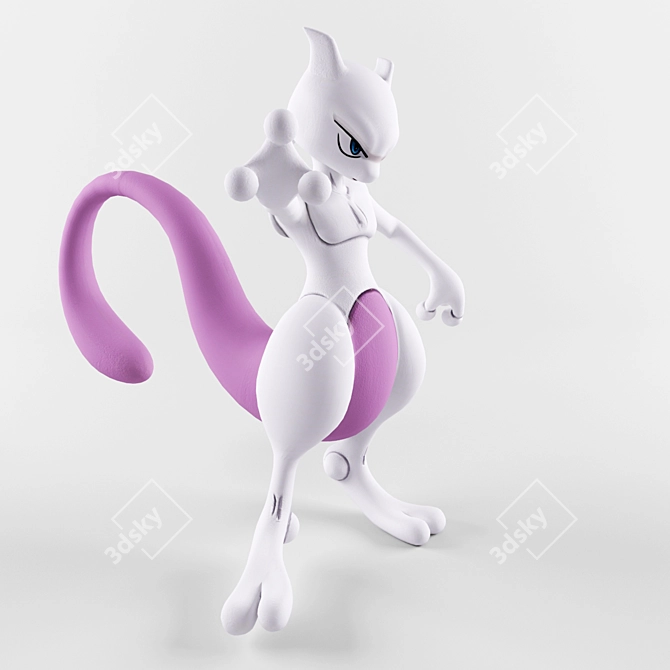 Psychokinetic Clone: Mewtwo 3D model image 1