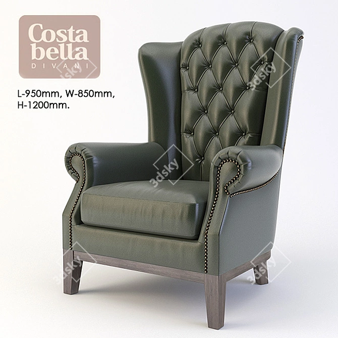 Costa Bella Lord Chair- Luxurious and Stylish 3D model image 1