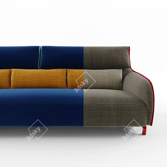 DePadova Leger: Elegant 3-Seater Sofa 3D model image 3