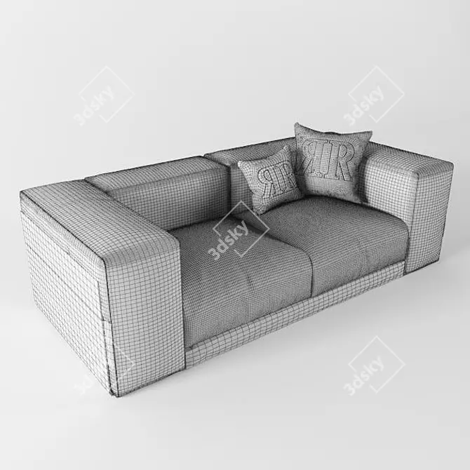 Modern Comfort: Rugiano Freud Sofa 3D model image 2