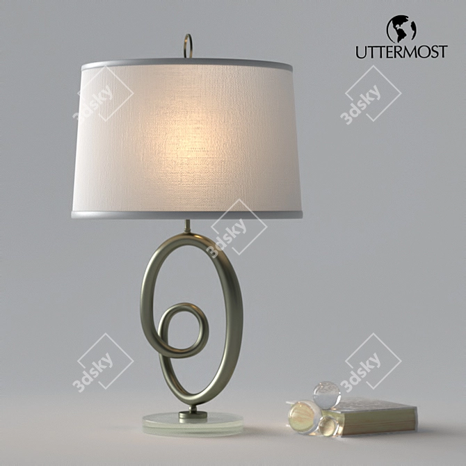 Elegant Glass Ball Lamp 3D model image 1