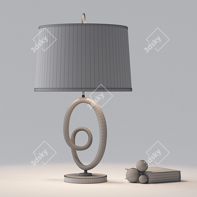 Elegant Glass Ball Lamp 3D model image 3