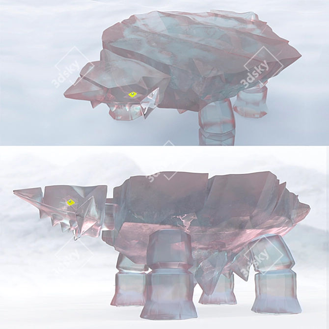 Icy Avalanche Pokemon: Avalugg 3D model image 2