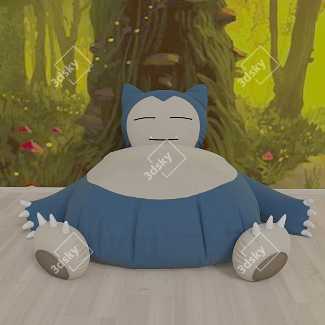 Snorlax Bean Bag Chair 3D model image 2