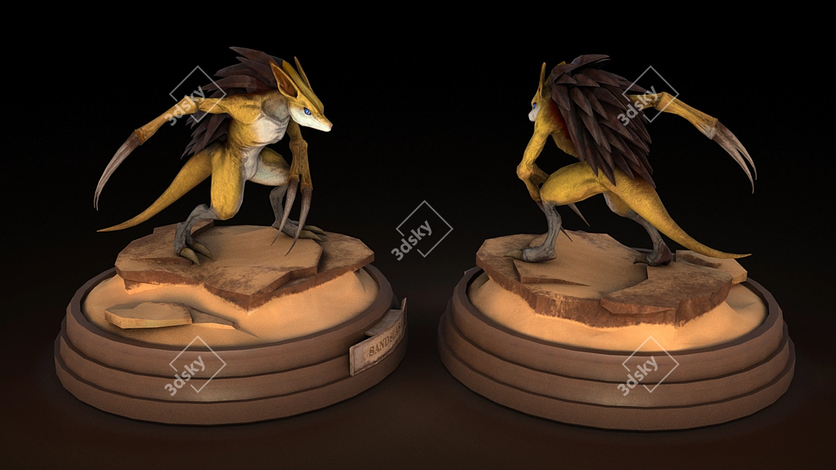 Sandslash - Collectible Pokemon Figurine (3D Model & Textures) 
Authentic Sandslash Figure with Detailed Textures 3D model image 3