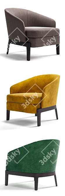 Title: MOLTENI&C CHELSEA Armchair - Modern Elegance for Your Space 3D model image 2