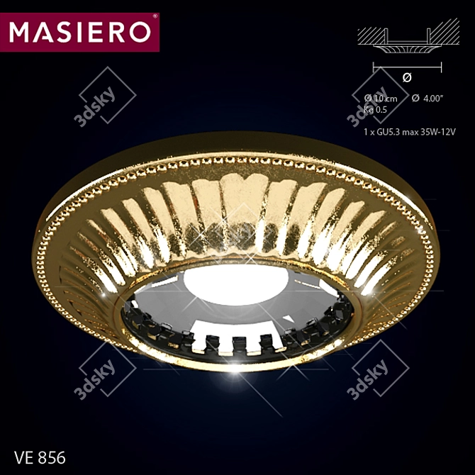 Masiero OTTOCENTO VE 856 Yellow Pendant 3D model image 1