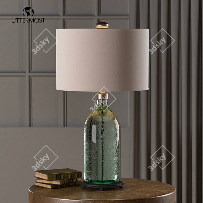 Massana Table Lamp & Book Set 3D model image 2