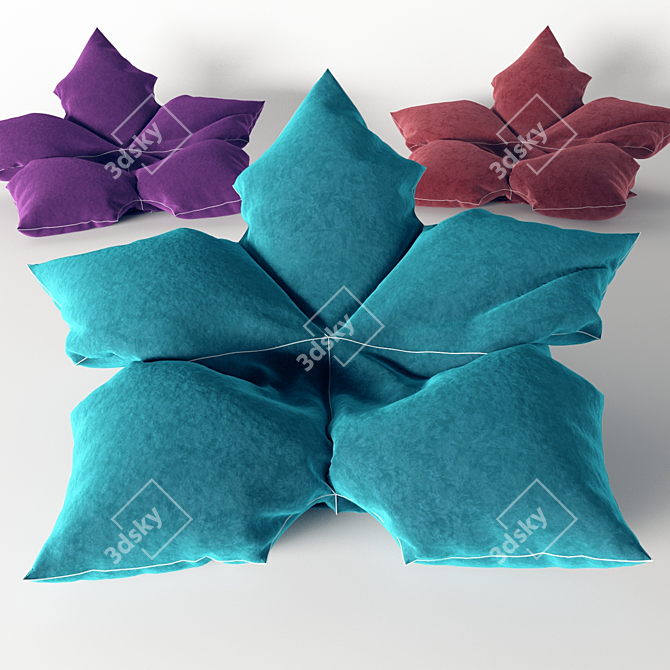 Cozy Bean Bag Chair 3D model image 2