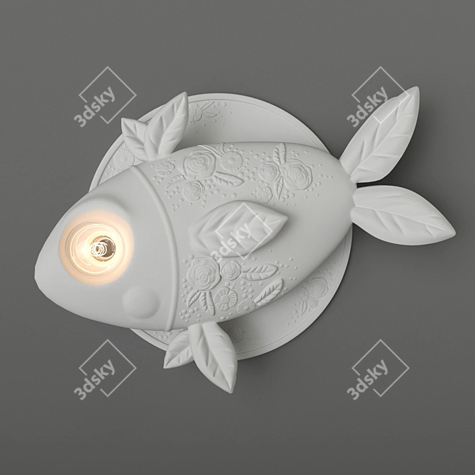 Karman APRILE AP132 1B INT Italian Fish Wall Light 3D model image 1