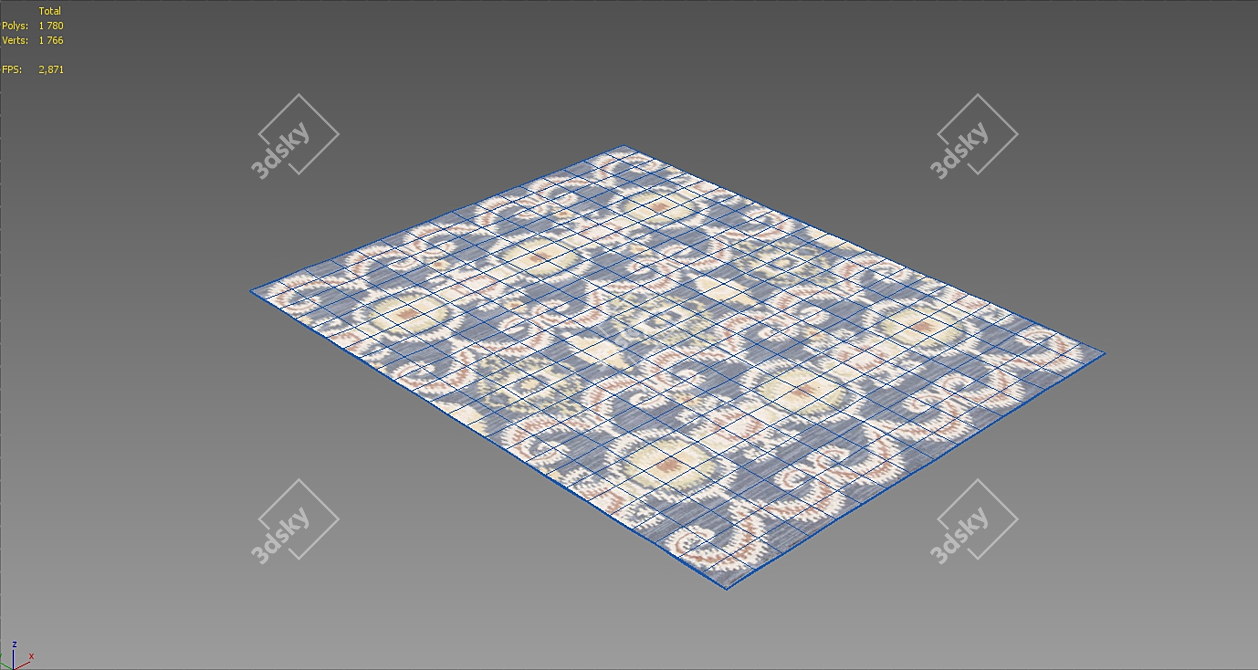 Modern Siam Wool Carpet by Nourison 3D model image 2